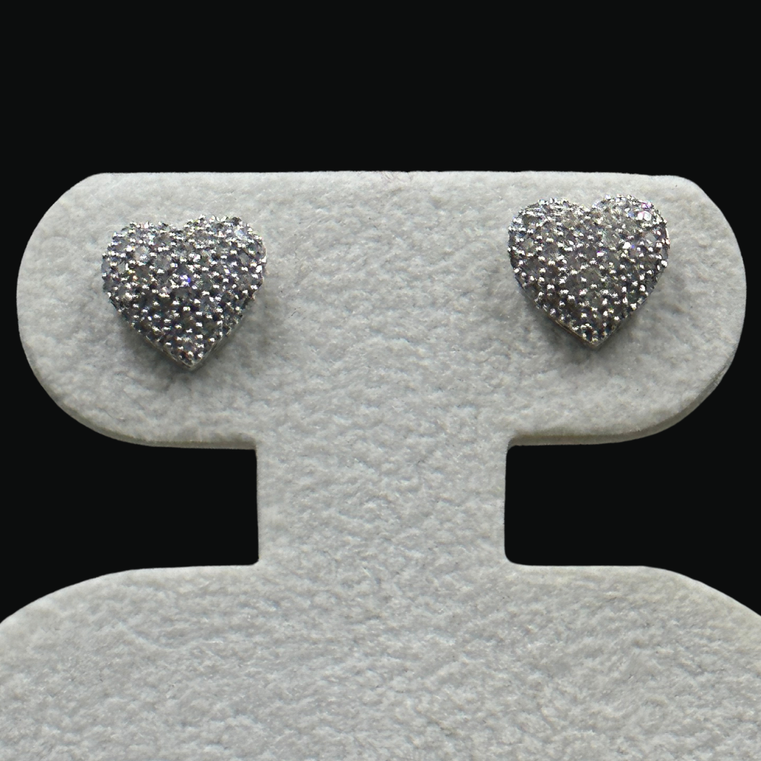 Heart Earrings 10K With Diamonds