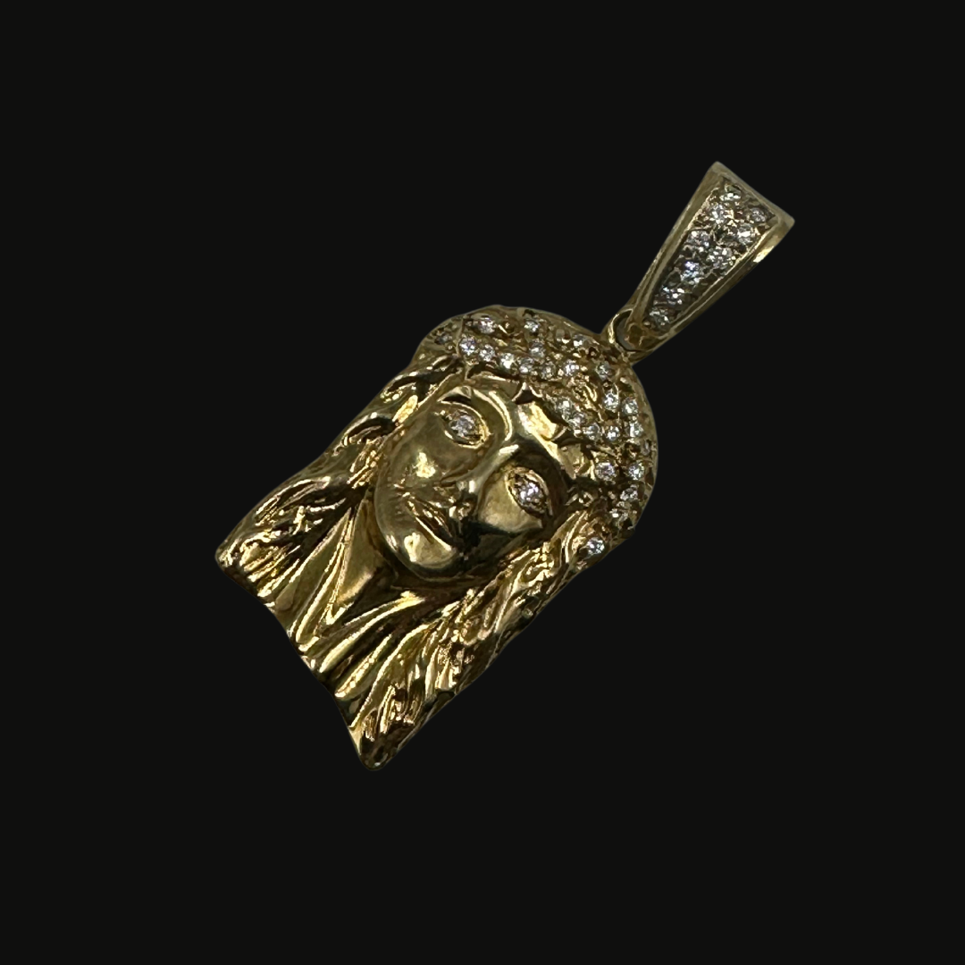 Jesus Pendant 10K With Diamonds
