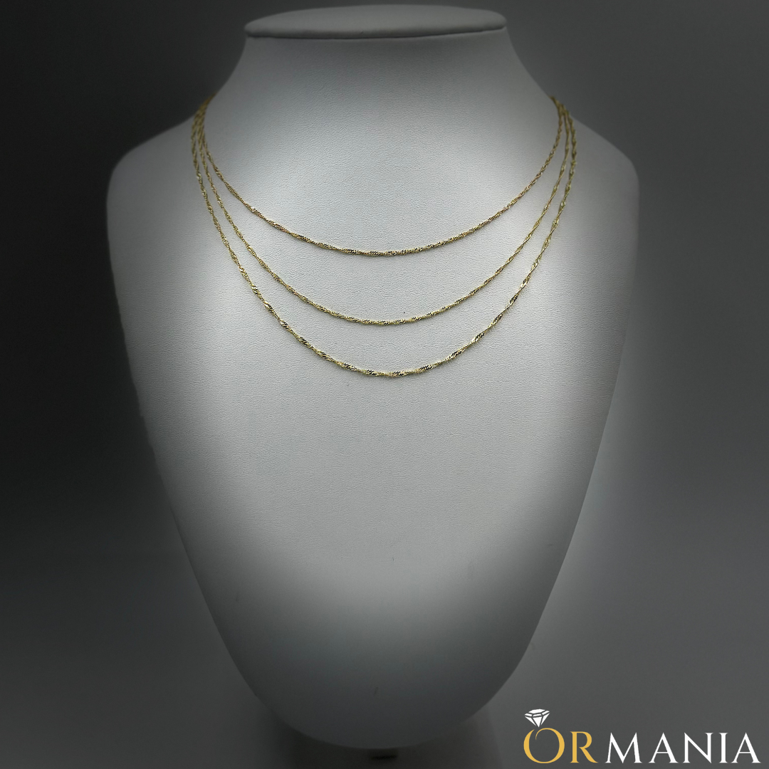 Rope chain 1.3mm 10K