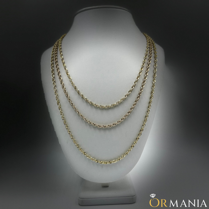 Rope chain 3.8mm - 4.3mm 10K