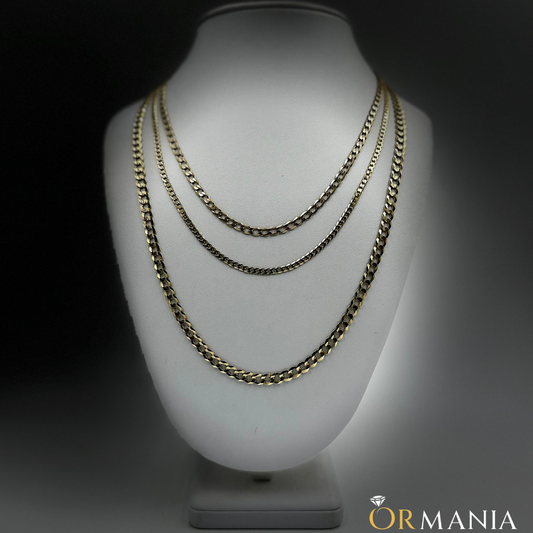 Curb Chain 3 - 5.5 mm 10k & 14K
