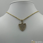 Shield Pendant 10K With Diamonds