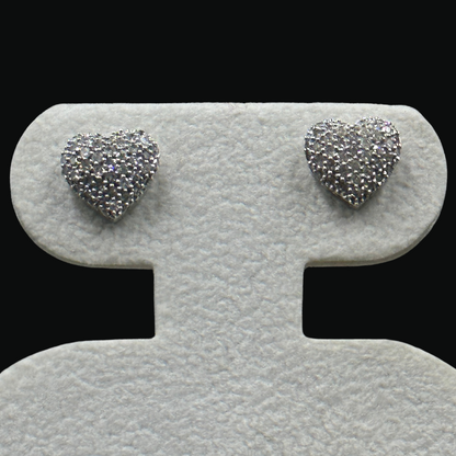 Heart Earrings 10K With Diamonds