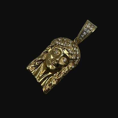Jesus Pendant 10K With Diamonds