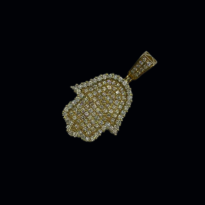 Hamza Pendant 14K With Diamonds